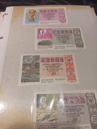 Colección Billetes Lotería Nacional Antiguos