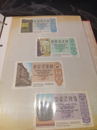 Colección Billetes Lotería Nacional Antiguos
