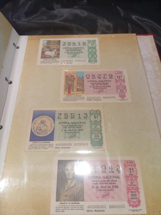 Colección Billetes Lotería Nacional Antiguos