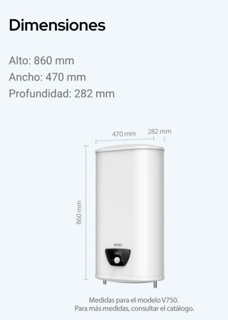 Termo Eléctrico Baxi Serie 7 Mod V710. 100L