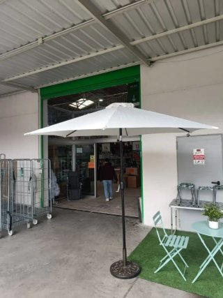 Sombrilla Terraza 260x235 Reclinable BlancaSIN PIE
