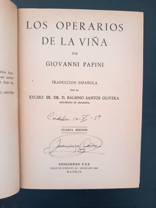 Los operarios de la viña Giovanni Papini