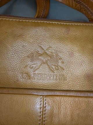 Borsa in pelle La Martina marrone