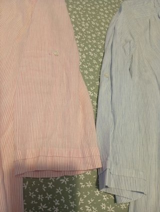 Camisa Massimo Dutti Rayas Azul y  camisa rosa