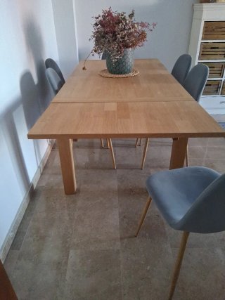 Mesa de comedor madera 90x150 (+45) JYSK mod. HAGE