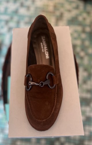 Mocassini Zampaloni camoscio marrone Tg 36