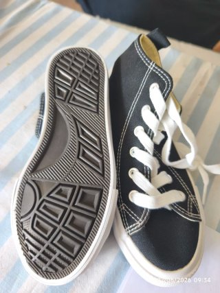 Zapatillas lona altas negras Converse t-32