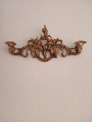 Perchero de pared vintage bronce