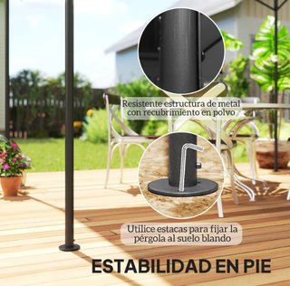 Cenador Jardín Techo Resistente