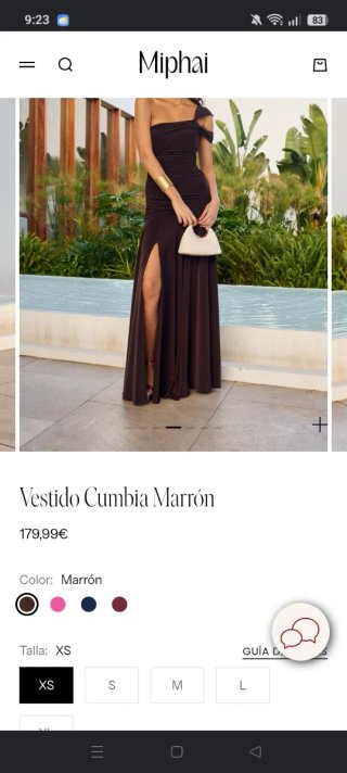Vestido largo griego Miphai chocolate