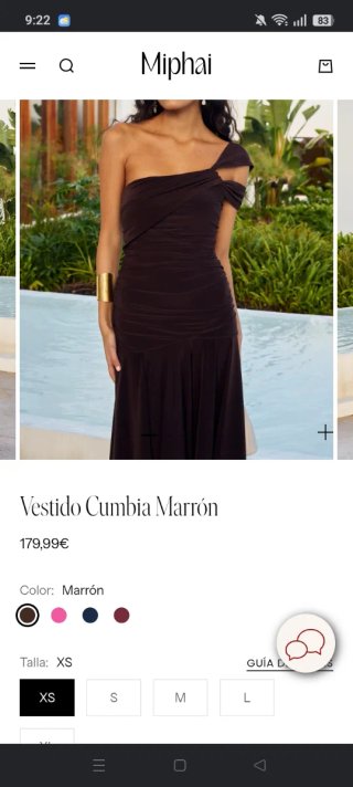 Vestido largo griego Miphai chocolate