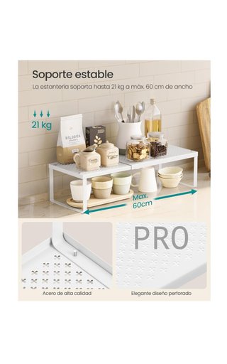 Juego de 2 Especieros, Extensibles, Organizador de Cocina,
