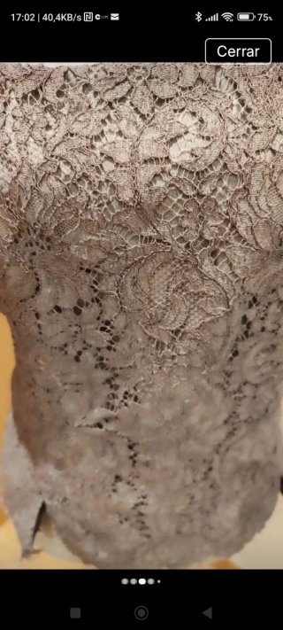 Elegante Top de Encaje Marrón