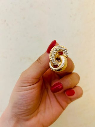 Orecchini donna oro con strass
