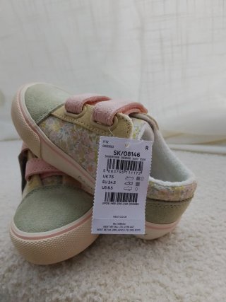 Zapatillas Niña Flores Rosa y Verde