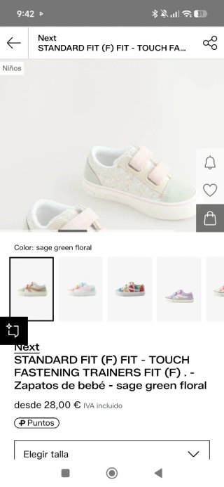 Zapatillas Niña Flores Rosa y Verde