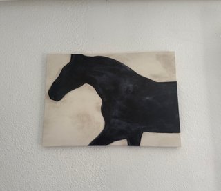 Cuadro PJATTERYD Ikea Negro y Beige