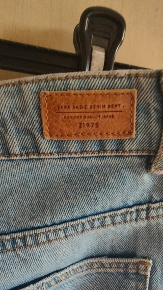 Jeans Zara donna vita alta con volant