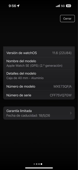 Apple Watch SE 2ª Gen Negro Espacial