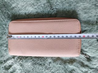 Cartera rosa para múltiples tarjetas, monedas...