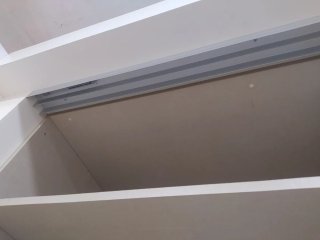 Armario empotrado melamina y vidrio lacado