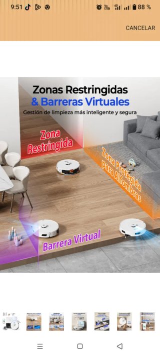 Robot Aspirador Fregador Redkey Nuevo