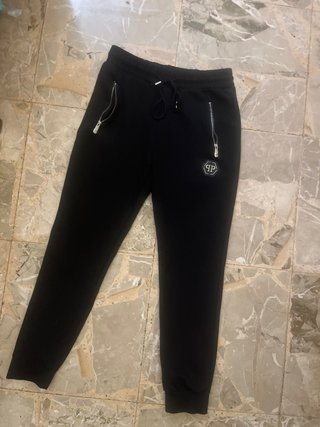 Pantaloni Philipp Plein neri con zip
