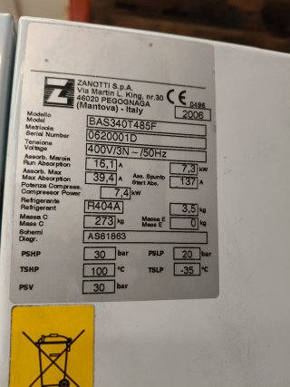 Equipo Frigorífico Congelación/Refrigeración