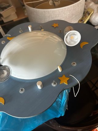 Lámpara Techo Infantil Nube Estrellas Luna