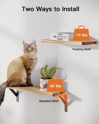 Juego de Estantes Flotantes Madera y Metal