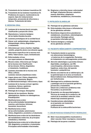 Temario Oposiciones de Odontología