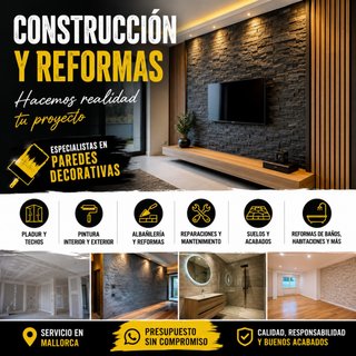 Reformas, pladur y paredes decorativas Mallorca