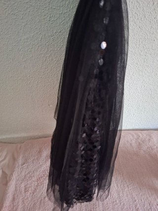 Falda tul negra lentejuelas