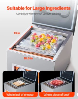 Sellador al Vacío VEVOR Cámara 260W