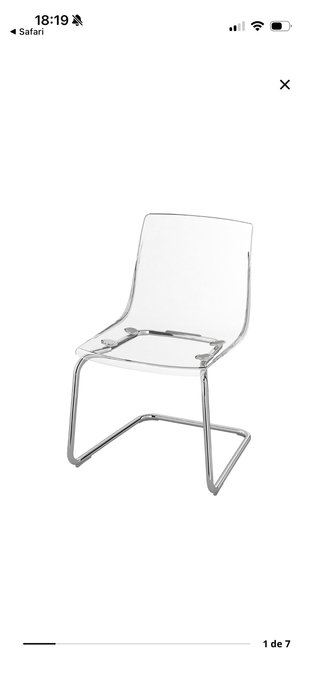 Silla Tobias Ikea Transparente Metal