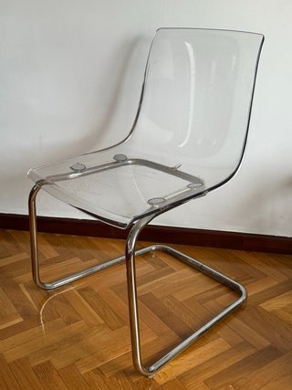 Silla Tobias Ikea Transparente Metal