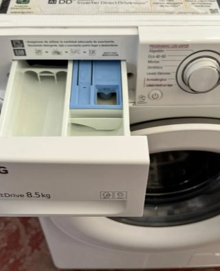 LAVADORA LG DE 8.5 KILOS EN BLANCO