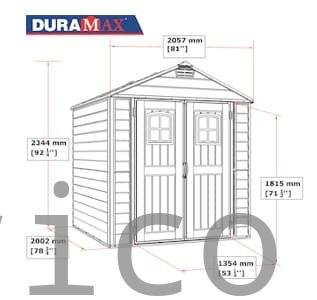 Caseta PVC Storemax Plus 209x210x231 cm - Duramax