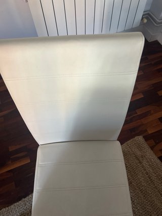 4 Sedie moderne bianche imbottite