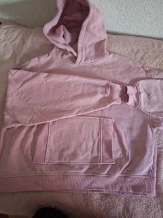 Sudadera rosa con capucha de algodón