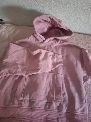 Sudadera rosa con capucha de algodón