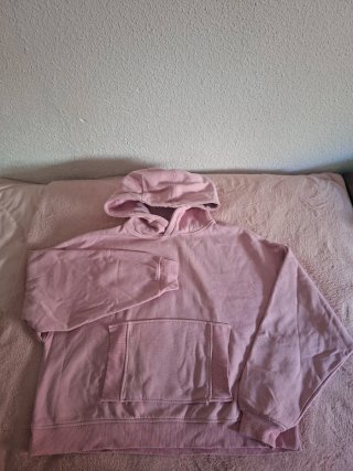 Sudadera rosa con capucha de algodón