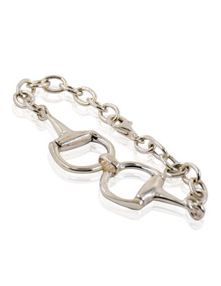 Pulsera Plata Estribos 19cm - 2192