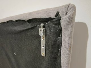 Cabecero tapizado gris