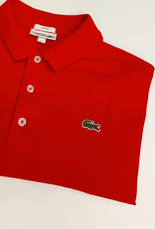 Polo Lacoste Rojo Slim Fit Talla XXL
