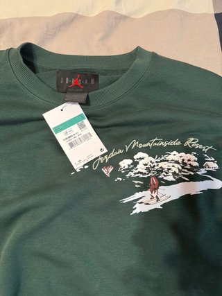 Sudadera Jordan Verde Talla XL con etiquetas