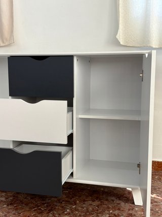 OFERTA!! Aparador moderno blanco y negro