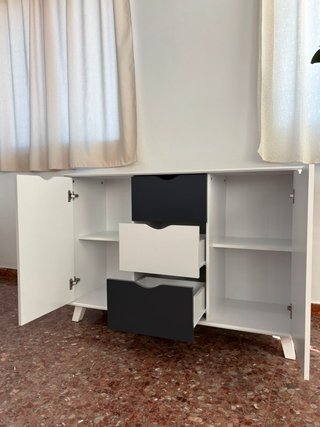 OFERTA!! Aparador moderno blanco y negro