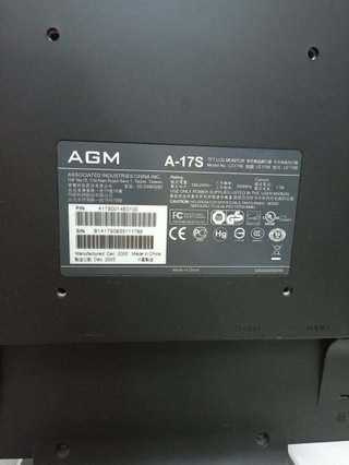 Monitor AGM 17" Nero