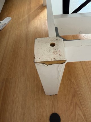 Mesa de centro blanca de madera